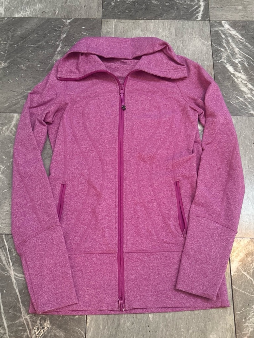 Lululemon Define Jacket Pink Magenta Heathered Size 4 Full Zip